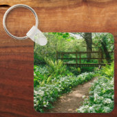 花 |森の白い野草 キーホルダー (正面)