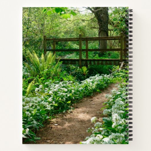 花 |森の白い野草 ノートブック (裏面)