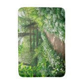 花 |森の白い野草 バスマット (正面縦)