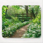 花 |森の白い野草 マウスパッド (正面)