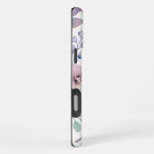 花、植物パターン、パステルカラー iPhoneケース (右側面)