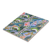 花、植物、ファン タイル (側面)