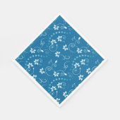 花、渦巻き、水玉模様 スタンダードランチョンナプキン (角)