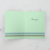 花、点、ストライプ カード (内部)