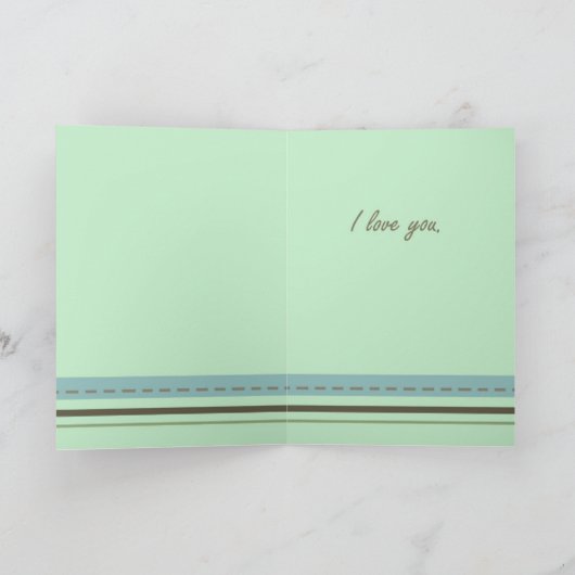 花、点、ストライプ カード (内部)