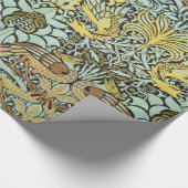 花、牡丹花、竜 ラッピングペーパー (角)