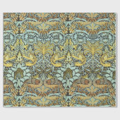 花、牡丹花、竜 ラッピングペーパー (フラット)