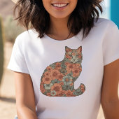 花・猫・花猫・花・猫 Tシャツ