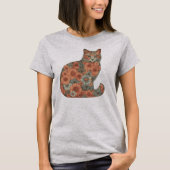 花・猫・花猫・花・猫 Tシャツ (正面)