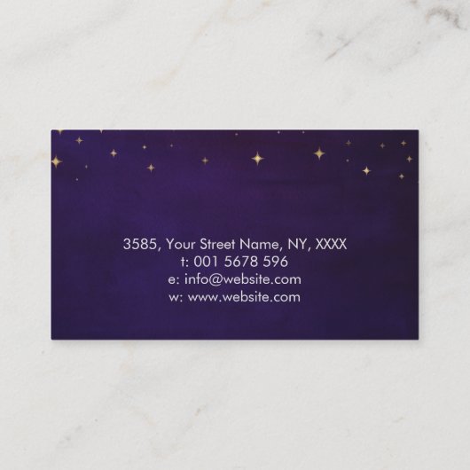 花 – 癒しの結晶ビジネスカード 名刺 (裏面)