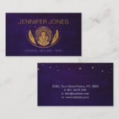 花 – 癒しの結晶ビジネスカード 名刺 (正面/裏面)