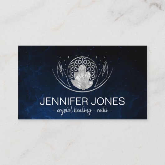 花 – 癒しの結晶 名刺 (正面)