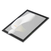 花 |白いカラリリー ノートパッド (アングル)