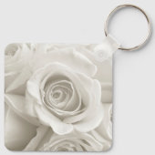 花 |白いバラ キーホルダー (裏面)
