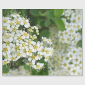 花、白い植物、絵のような風景、 ラッピングペーパー (フラット)