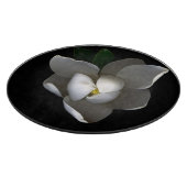 花 |白い独身のマグノリアの花 カッティングボード (角)