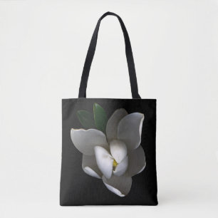 花 白い独身のマグノリアの花 トートバッグ