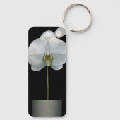 花 |白い蘭の花 キーホルダー (裏面)