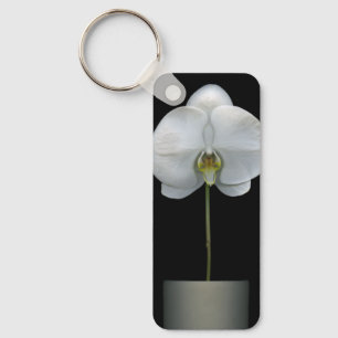 花 白い蘭の花 キーホルダー