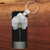 花 |白い蘭の花 キーホルダー (裏面)