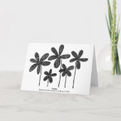 花 – 白黒 カード (裏面)