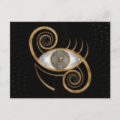 花 – 目の渦巻きオーナメント ポストカード (正面)