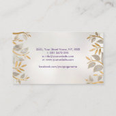 花 – 真珠と金ゴールド 名刺 (裏面)