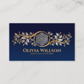 花 – 真珠と金ゴールド 名刺 (正面)