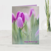 花、神のハート引用文母の日 カード (正面)