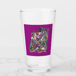 花、紫の背景 タンブラーグラス