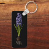 花 |紫色のヒヤシンス球 キーホルダー (裏面)
