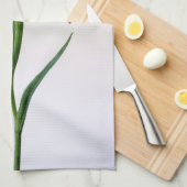 花 |紫色の虹彩花 キッチンタオル (四つ折り)