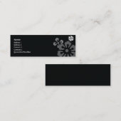 花-細い スキニー名刺 (正面/裏面)