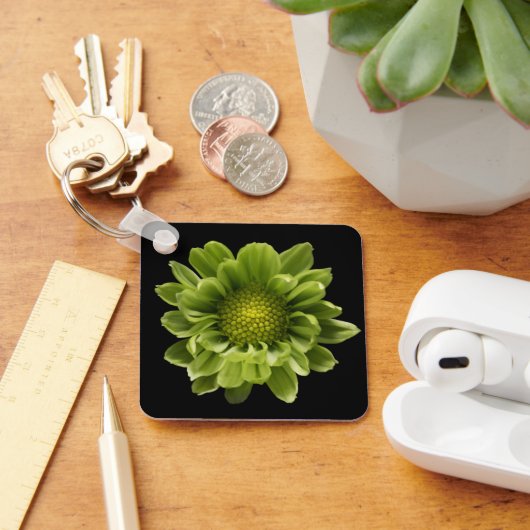 花 |緑の菊 キーホルダー (デスク)