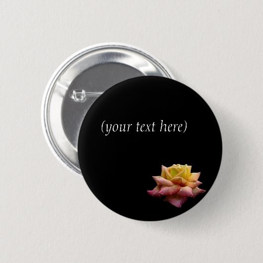 花 缶バッジ (正面&裏面)