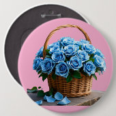 花 缶バッジ (正面&裏面)