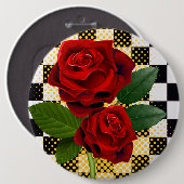 花 缶バッジ (正面&裏面)