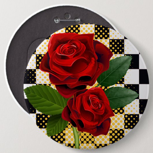 花 缶バッジ (正面&裏面)