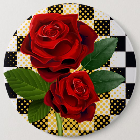 花 缶バッジ (正面)