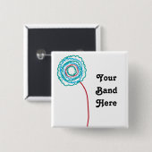 花 缶バッジ (正面&裏面)