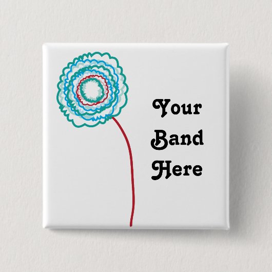 花 缶バッジ (正面)