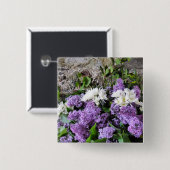 花 缶バッジ (正面&裏面)