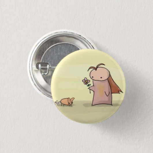 花 缶バッジ (正面&裏面)