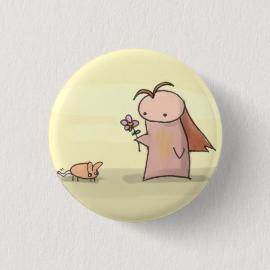 花 缶バッジ (正面)