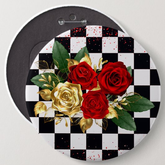 花 缶バッジ (正面&裏面)