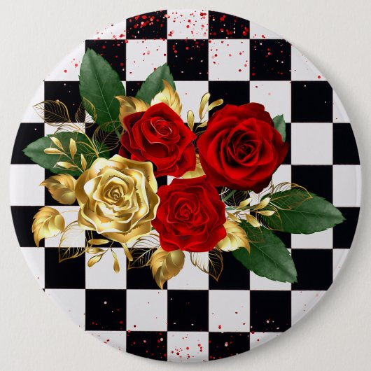 花 缶バッジ (正面)