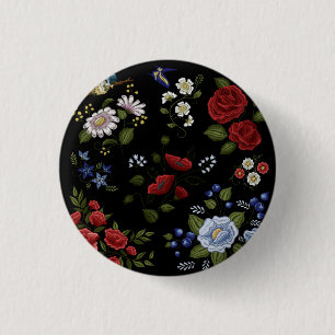 花 缶バッジ