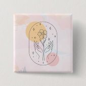 花 缶バッジ (正面)