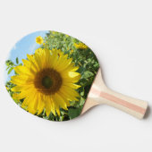 花，自然，ひまわり，夏，花，植物， 卓球ラケット (横)