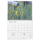 花、色の年 カレンダー (2月 2026)